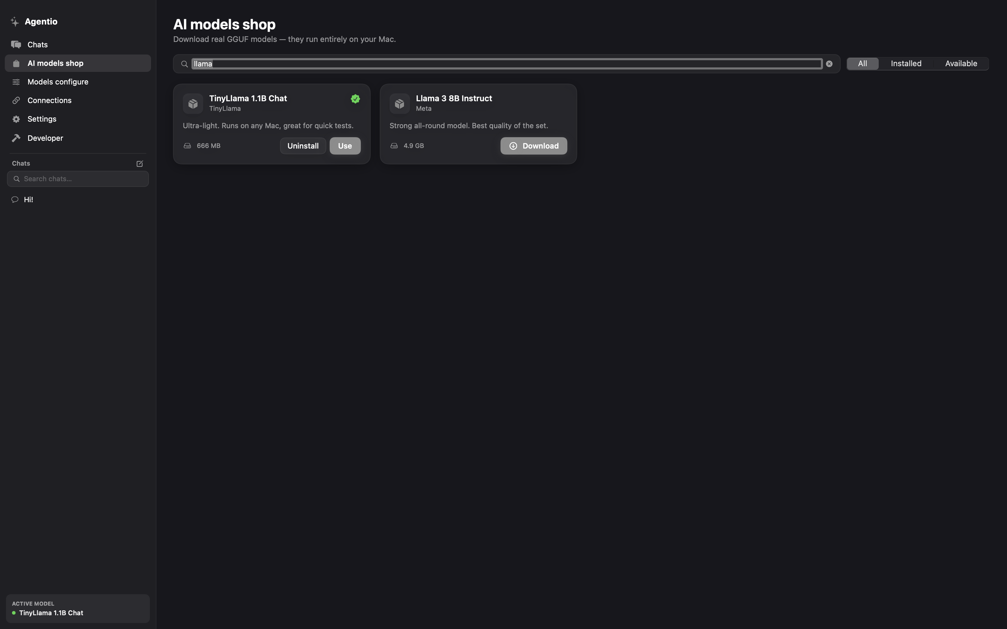 AI models shop with search